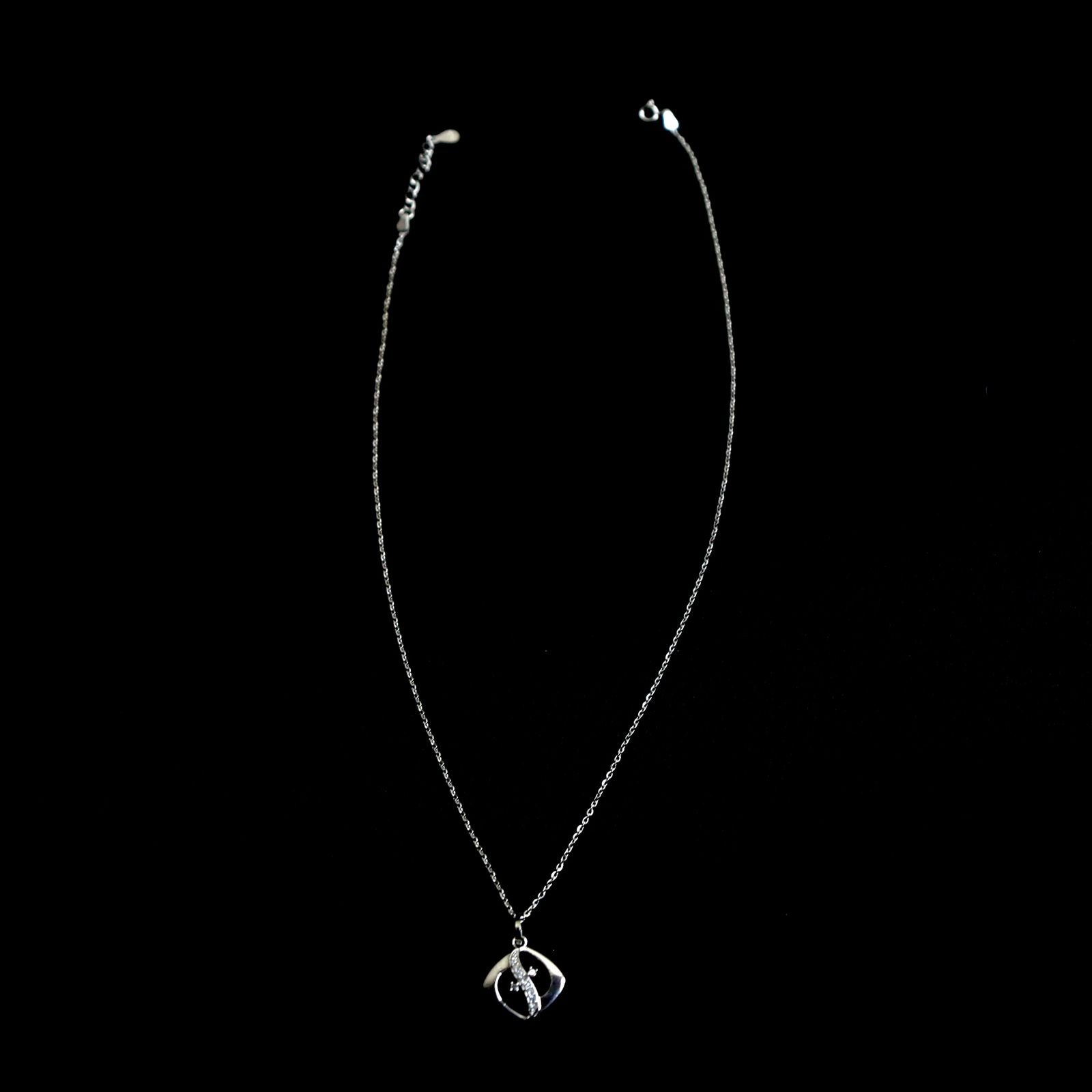 Timeless Sparkle Silver Necklace