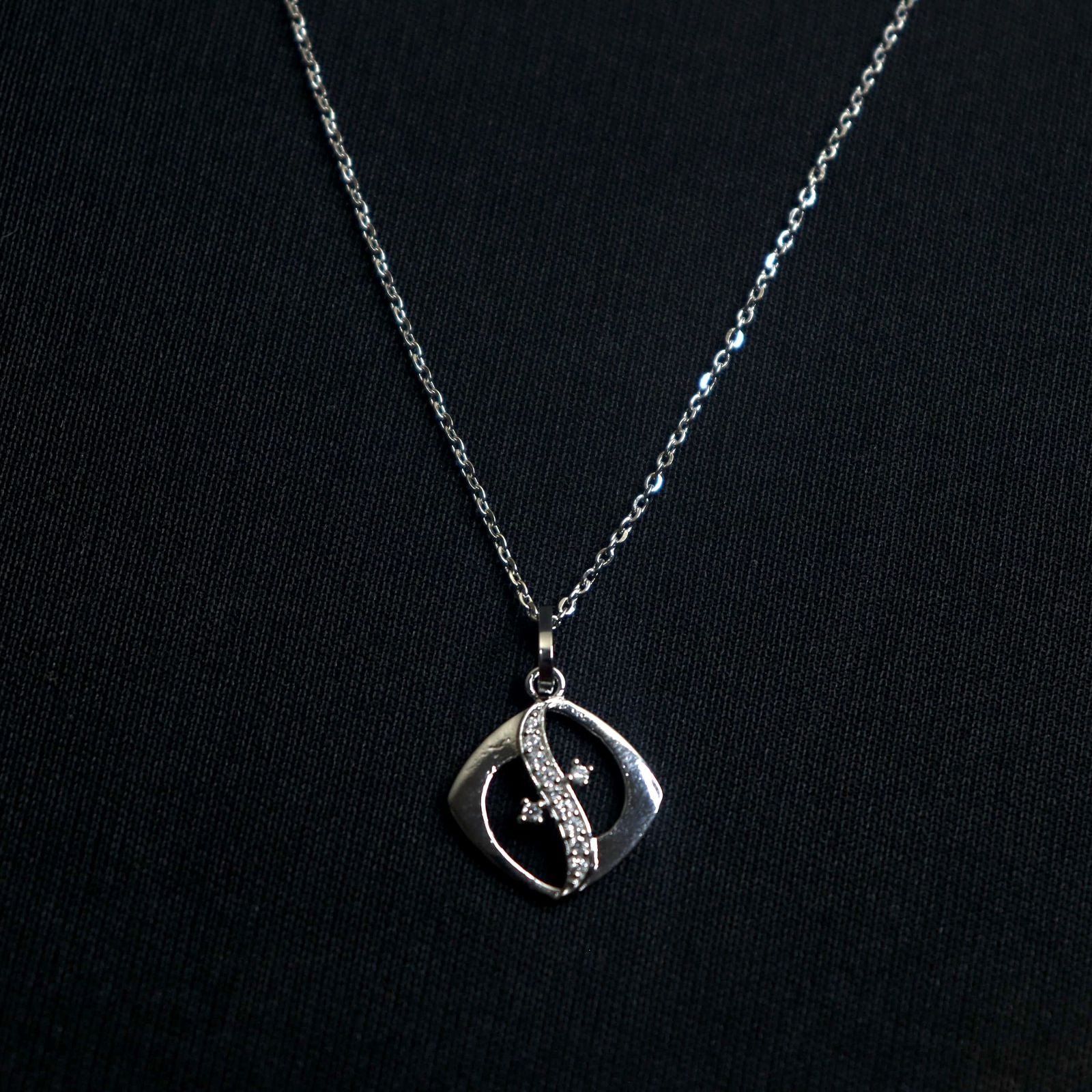Timeless Sparkle Silver Necklace