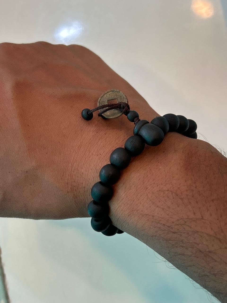 Classic Black Bead Mala Bracelet