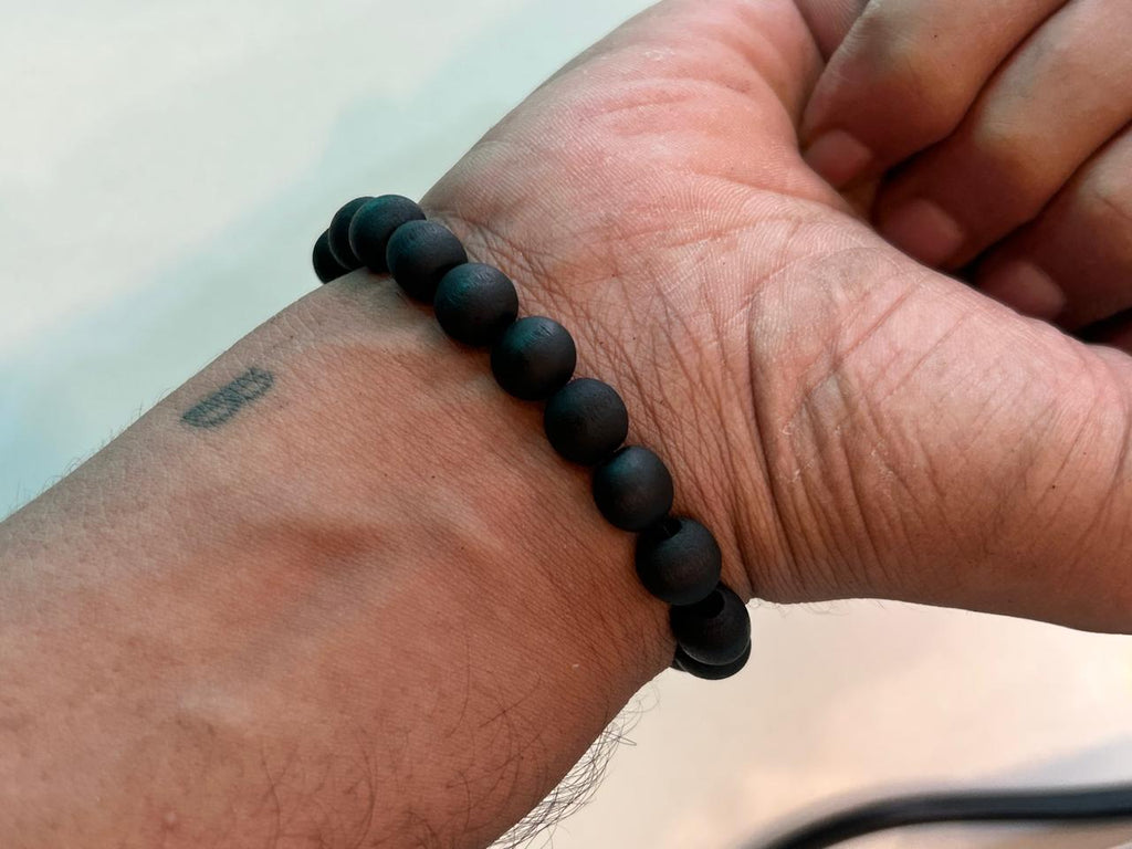 Classic Black Bead Mala Bracelet