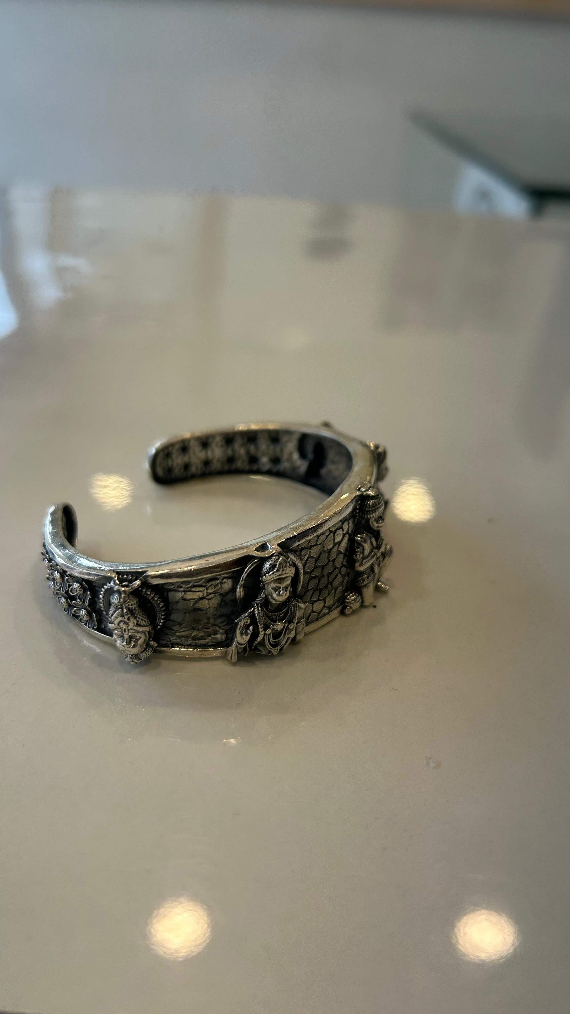 Antique Oxidized Silver Kada