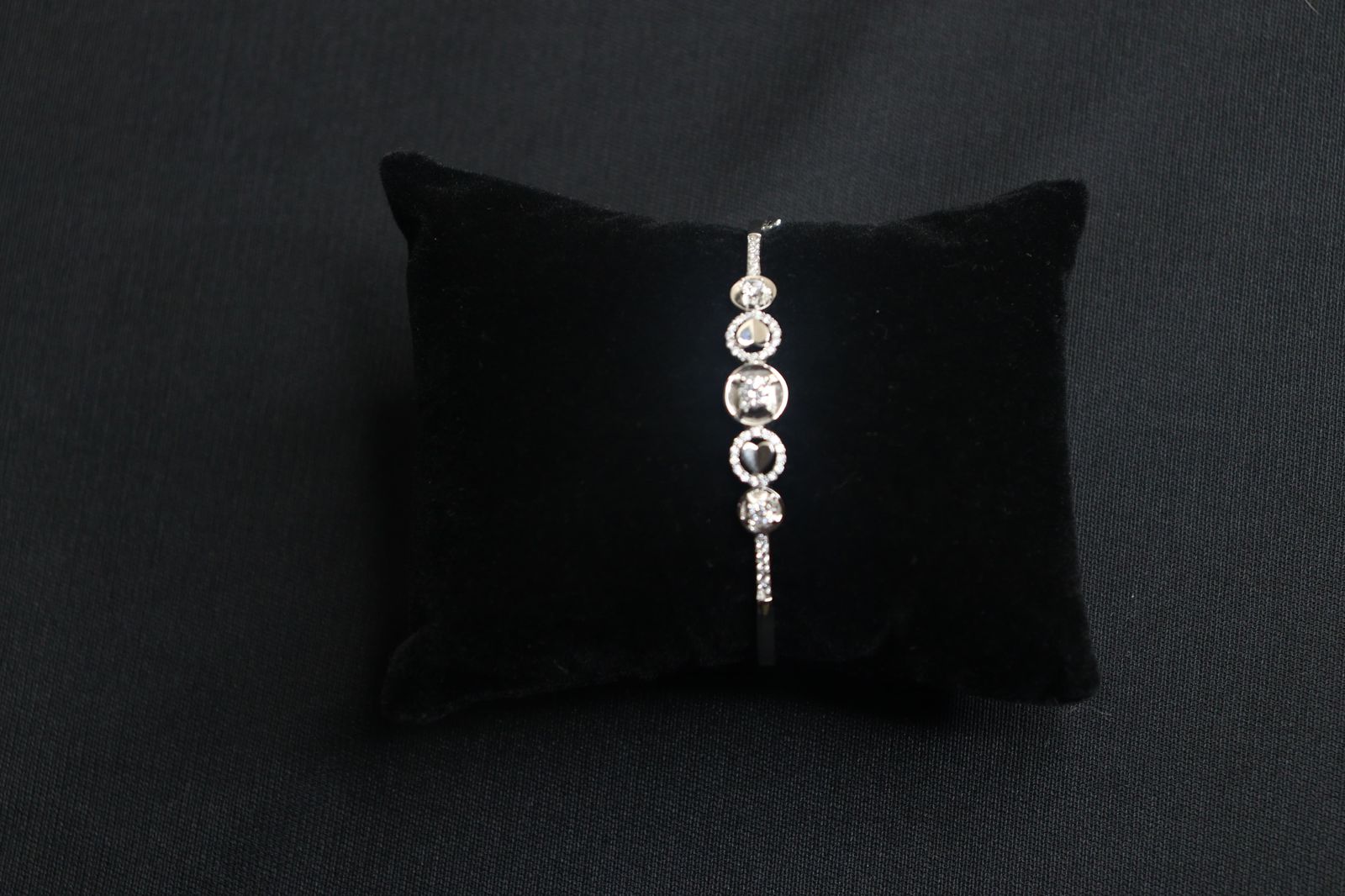 Silver CZ Studded Bracelet