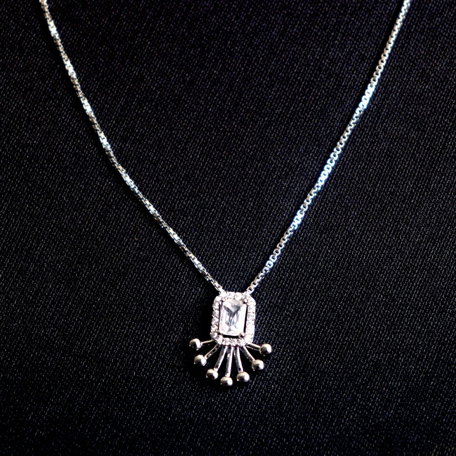 Sunburst Diamond Pendant Necklace